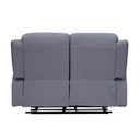 Sofá reclinable 2 cuerpos Boston gris oscuro
