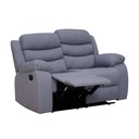 Sofá reclinable 2 cuerpos Boston gris oscuro