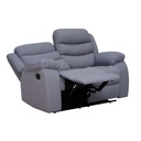 Sofá reclinable 2 cuerpos Boston gris oscuro
