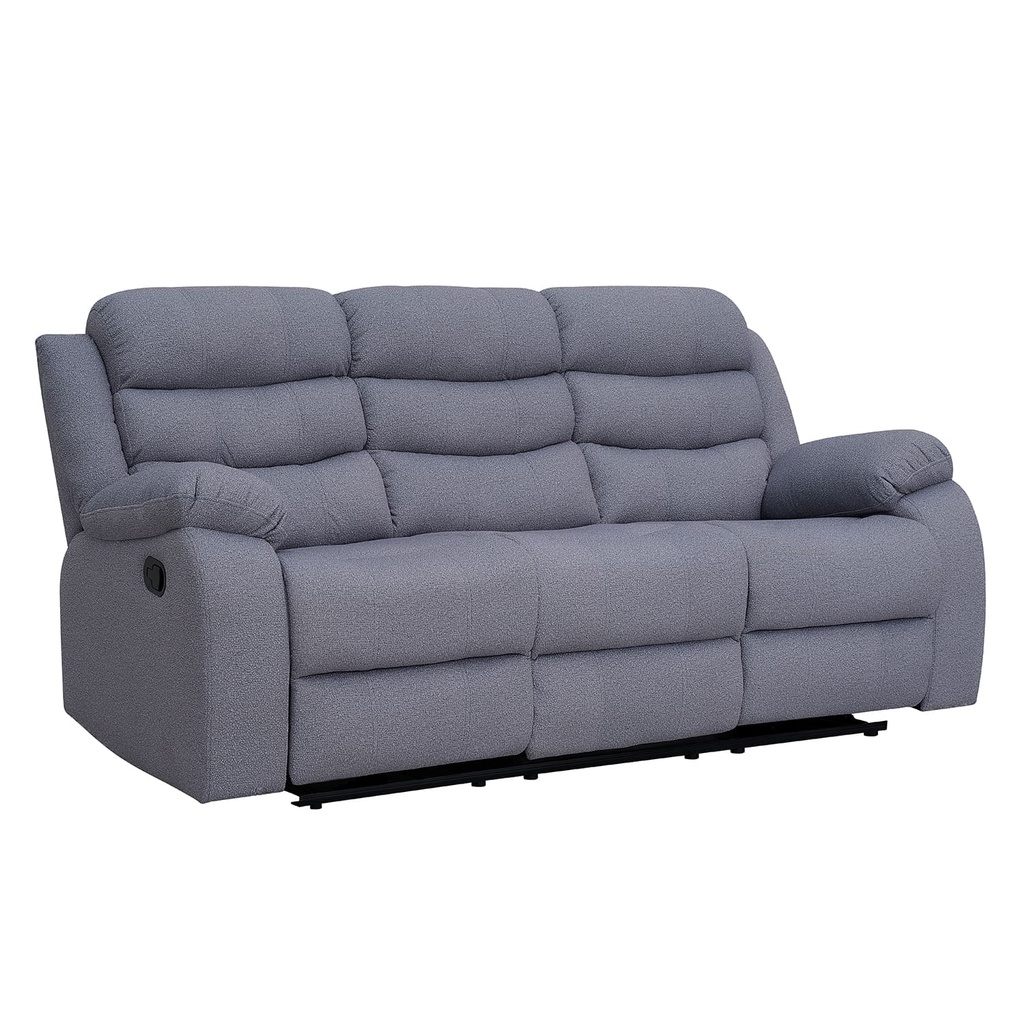 Sofá reclinable 3 cuerpos Boston gris oscuro