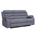 Sofá reclinable 3 cuerpos Boston gris oscuro