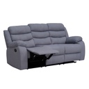 Sofá reclinable 3 cuerpos Boston gris oscuro