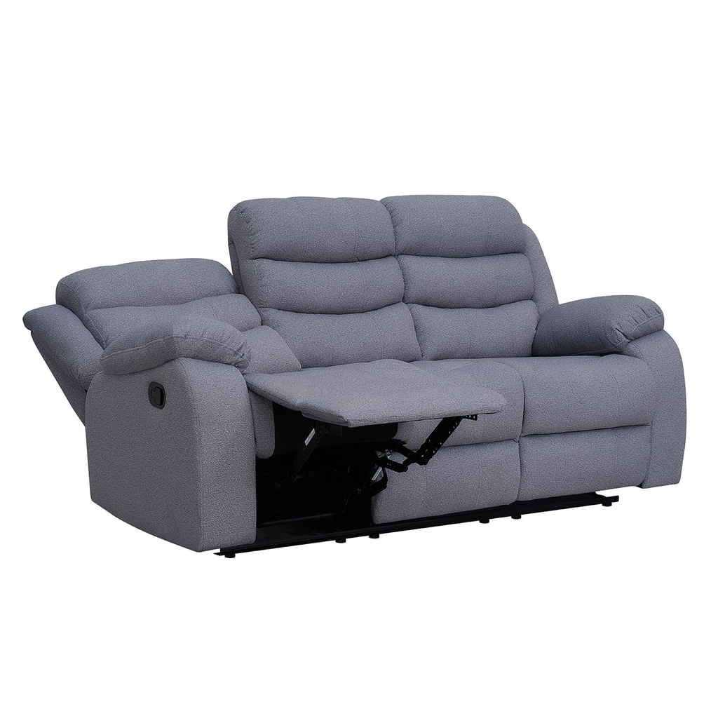 Sofá reclinable 3 cuerpos Boston gris oscuro