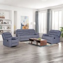 Sofá reclinable 3 cuerpos Boston gris oscuro