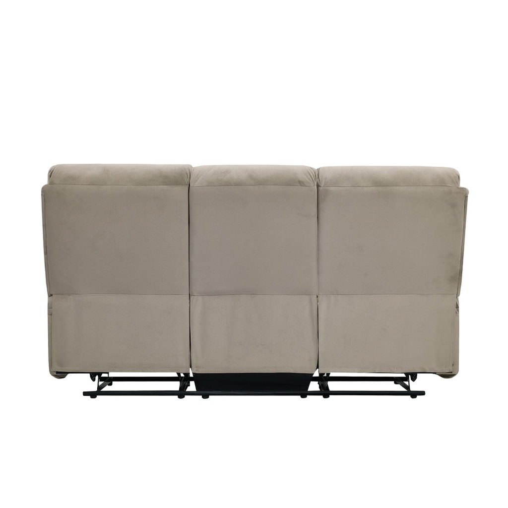 Sofá reclinable 3 cuerpos Logan gris claro