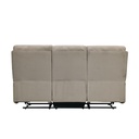 Sofá reclinable 3 cuerpos Logan gris claro