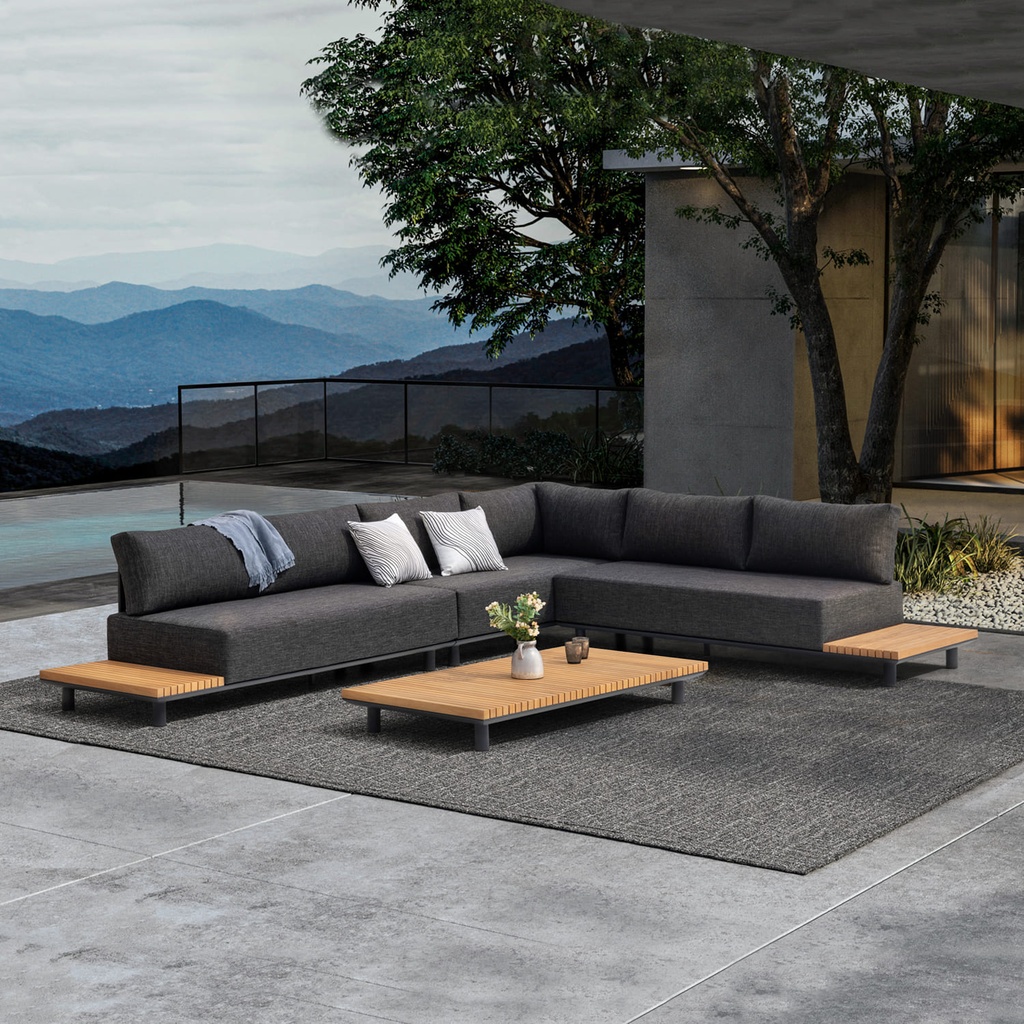 Set seccional terraza Lafite 4pzas