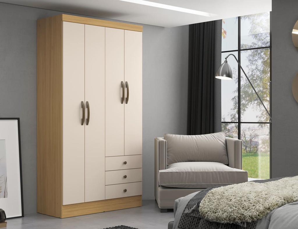 Closet 4 puertas Londres Canary/Off White