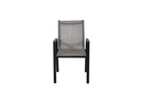 Juego comedor terraza 6 sillas Ely gris oscuro