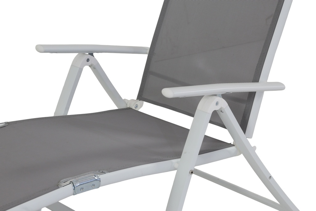 Reposera blanca 178x61,5x65cm