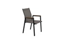 Juego comedor terraza 6 sillas Ely negro