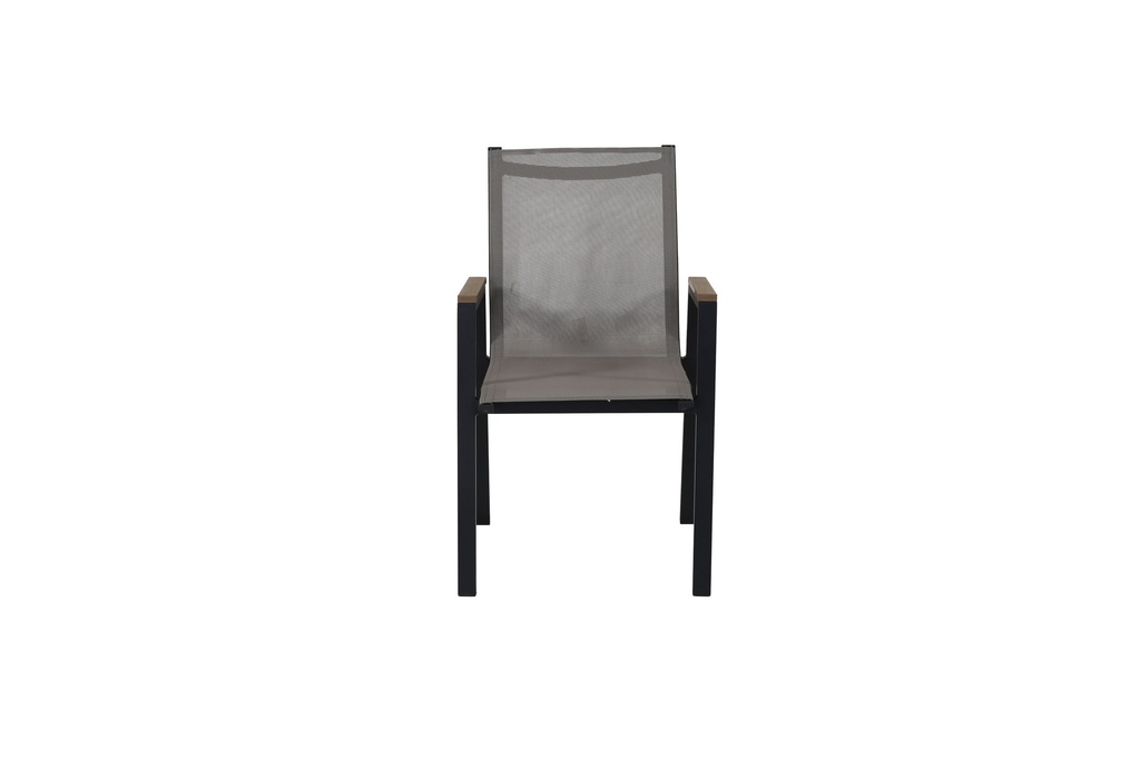 Juego comedor terraza 6 sillas Ely negro