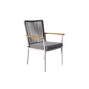 Juego comedor terraza 6 sillas Concord blanco