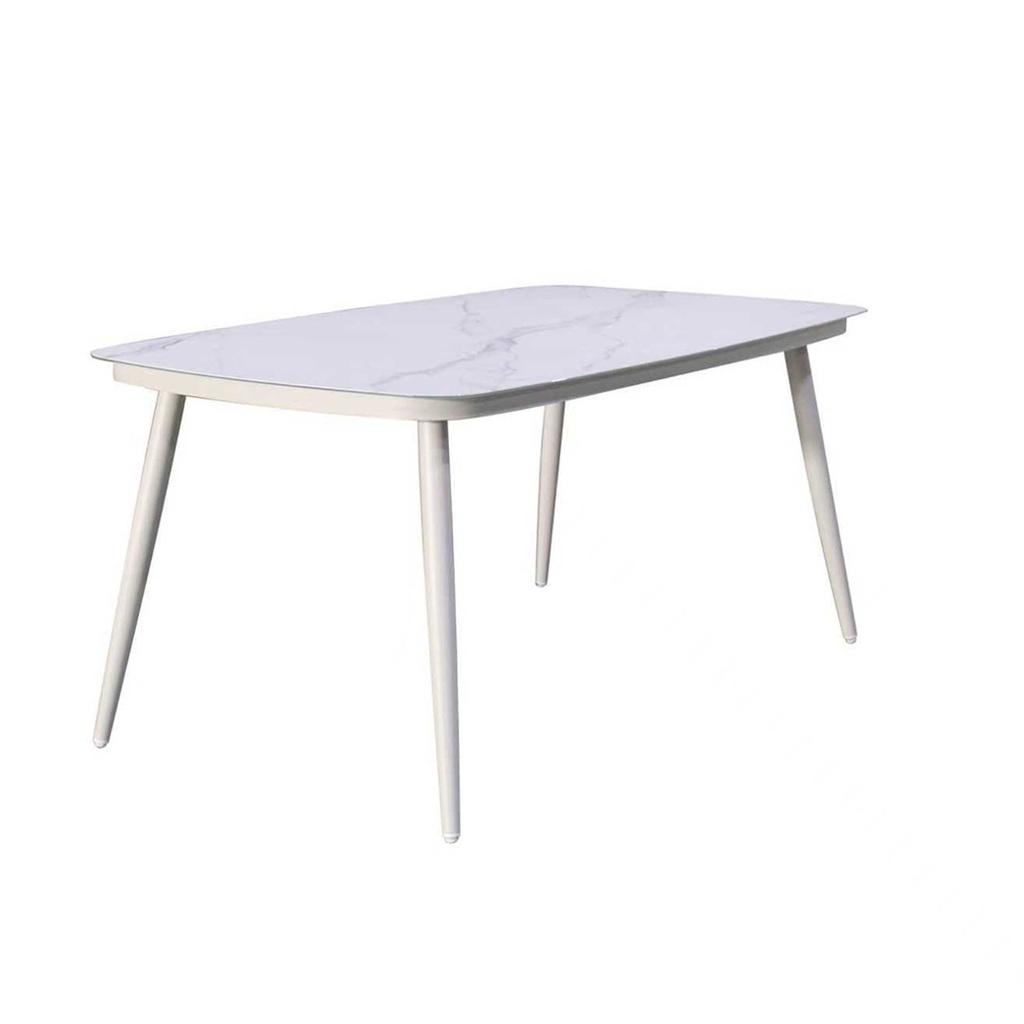Juego comedor terraza 6 sillas Concord blanco