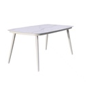 Juego comedor terraza 6 sillas Concord blanco