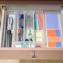 Organizador cubiertos plástico transparente 35,5x29,6x6cm
