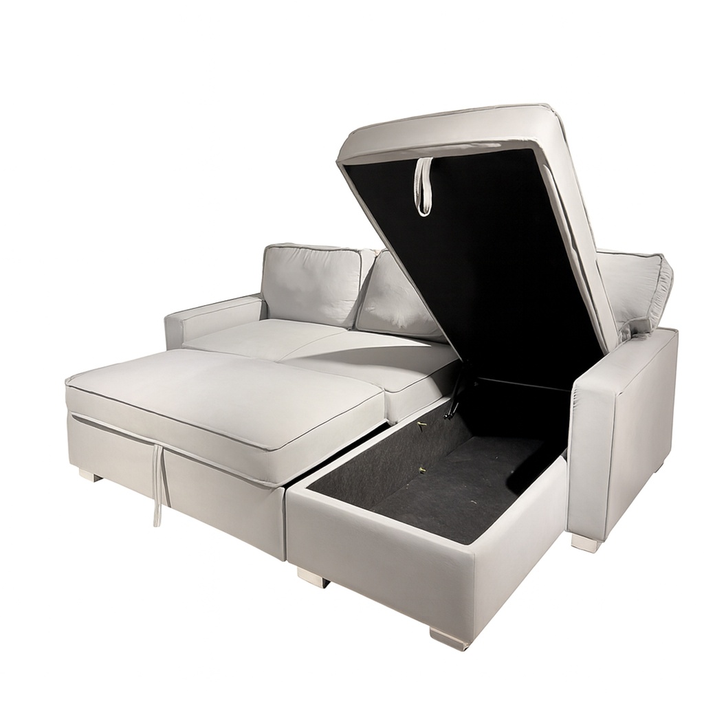 Sofá cama seccional Guido gris