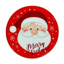 Caja lata navidad redonda pascuero rojo 13,8cm