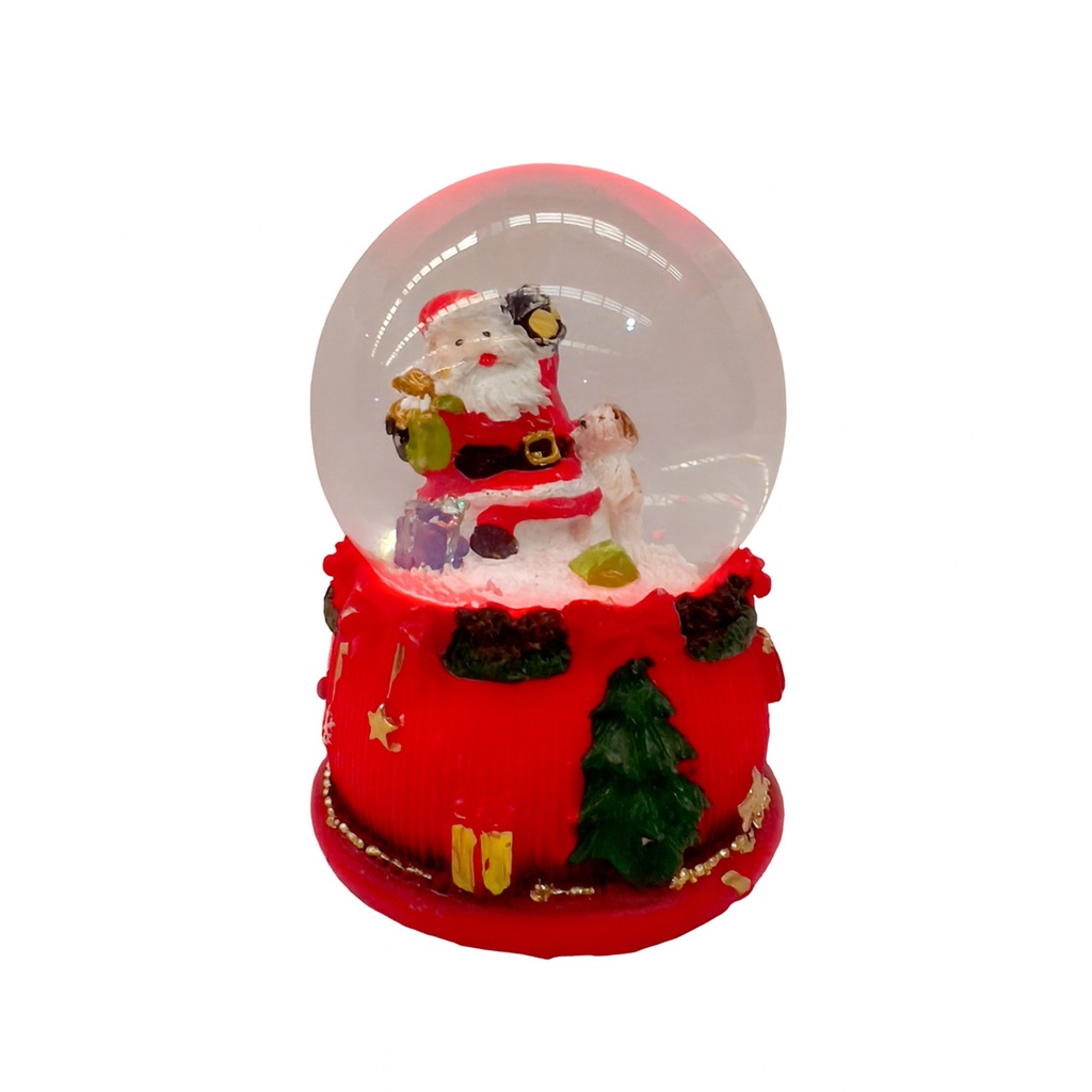Bola de cristal navideña 6cm c/luz