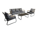 Juego living terraza Macos 3-1-1 gris