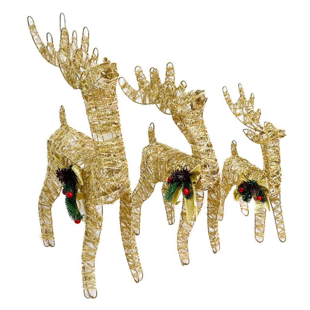 Figura navideña 50cm 50 luces LED ciervo