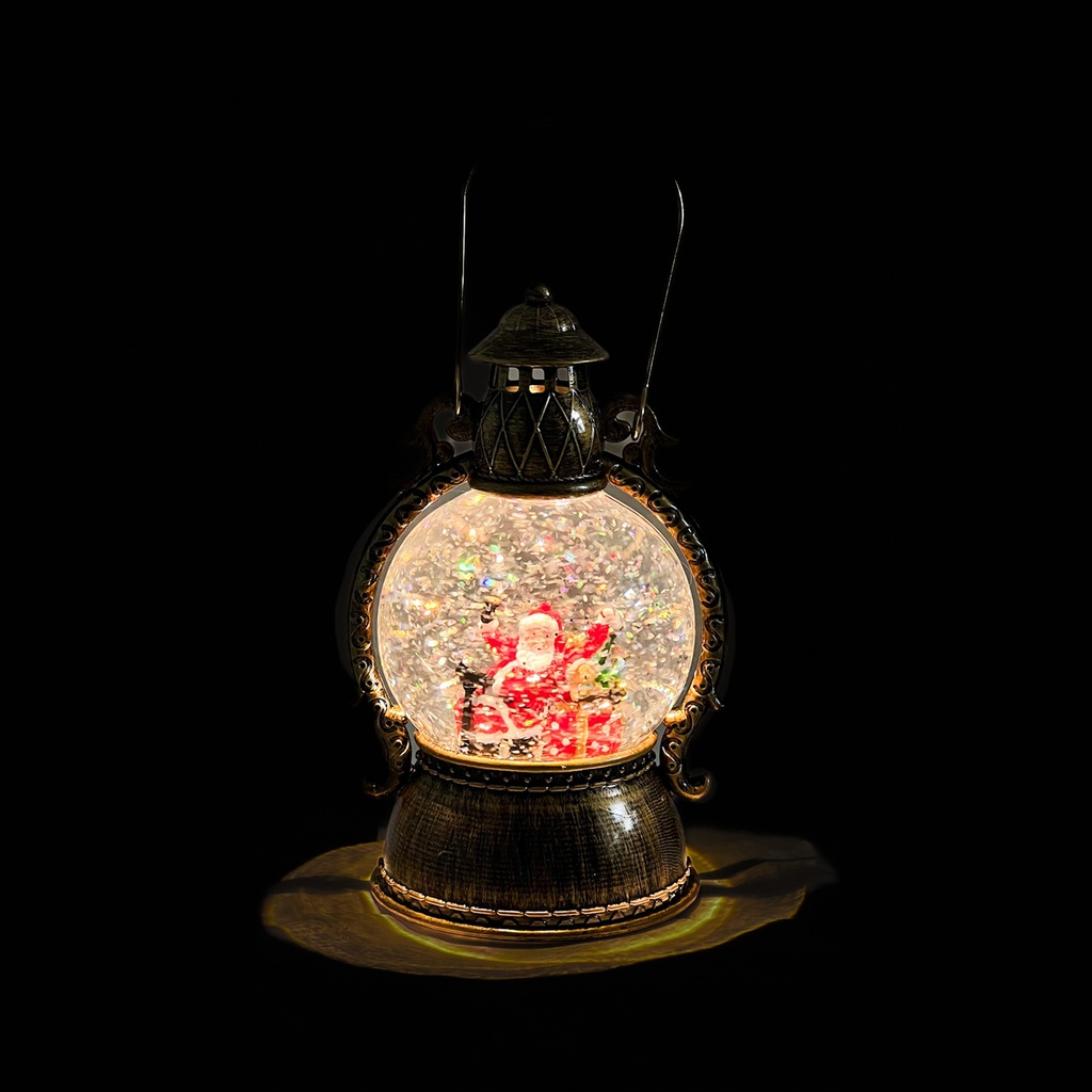 Farol navidad con luz y sonido 12cm c/cable