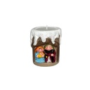 Porta velas navidad 8x7cm pesebre