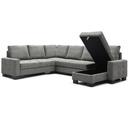 Sofa cama seccional Vilna gris oscuro 