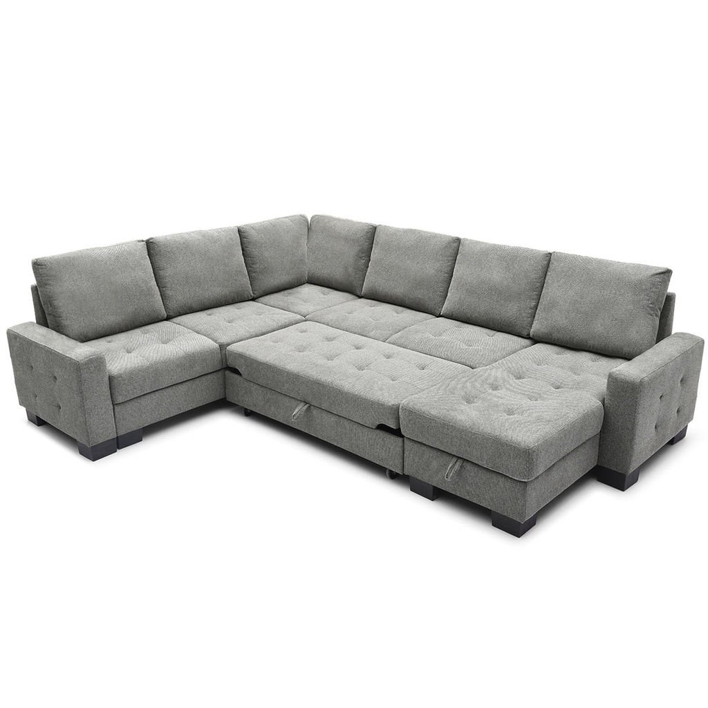 Sofa cama seccional Vilna gris oscuro 