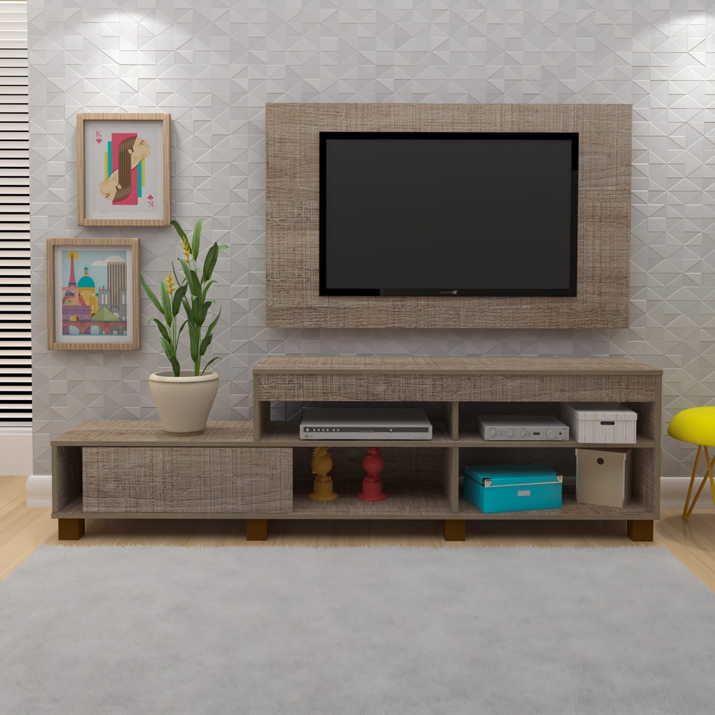 Rack de TV con Panel Ever
