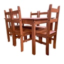 Juego Comedor 6 Sillas Lucía Café