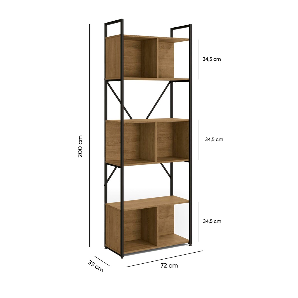 Estante Industrial Alto 3 Cajones