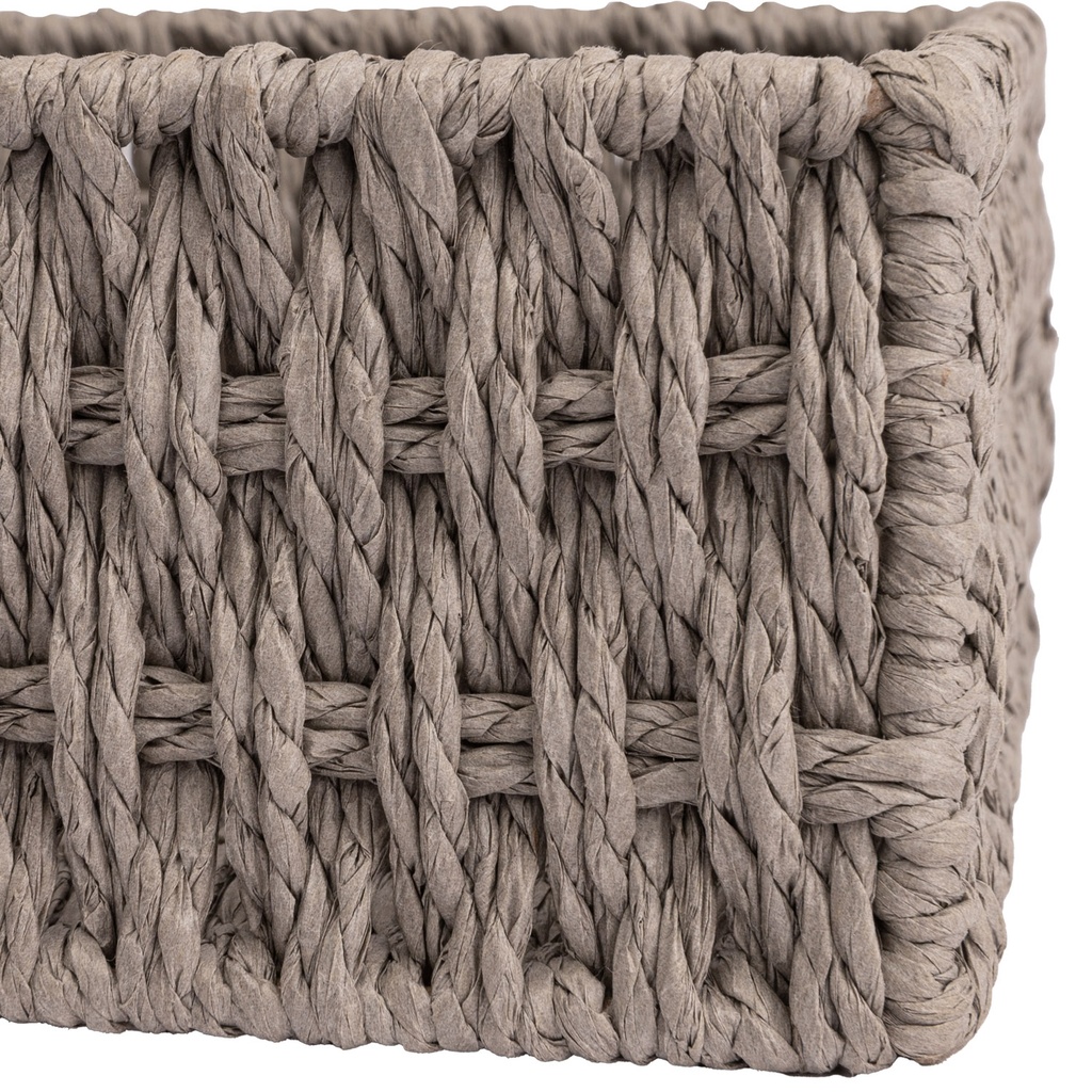 Porta Servilletas de Fibra Gris 18X18cm