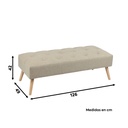 Banqueta Francesa Velvet Beige