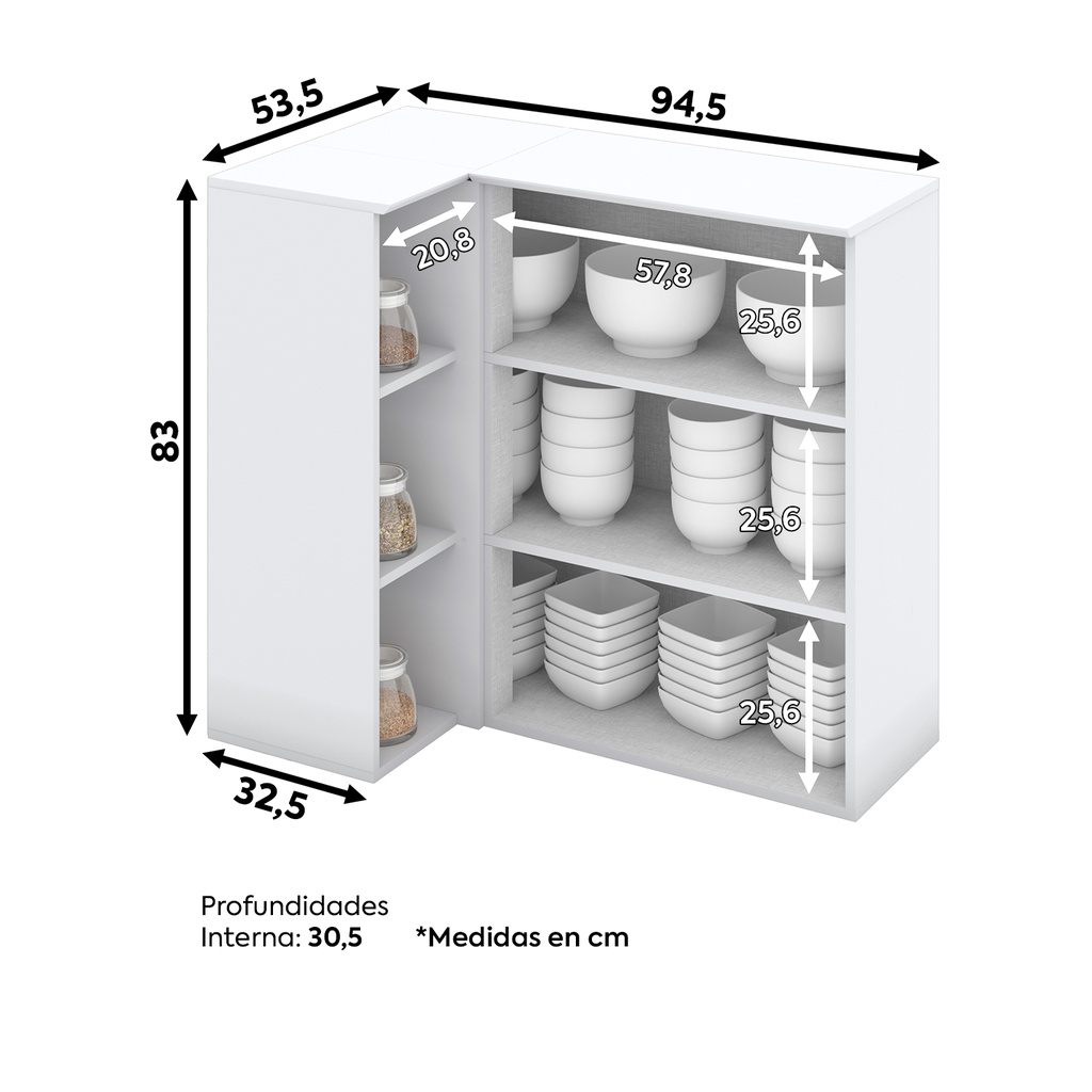 Aéreo Esquinero Americana 94cm