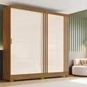 Ropero 2 Puertas Corredizas Nature/Off White
