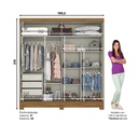 Ropero 2 Puertas Corredizas Nature/Off White