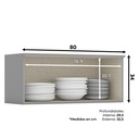 Aéreo cocina Americana gris 80cm