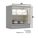 Base cocina Americana gris 80cm