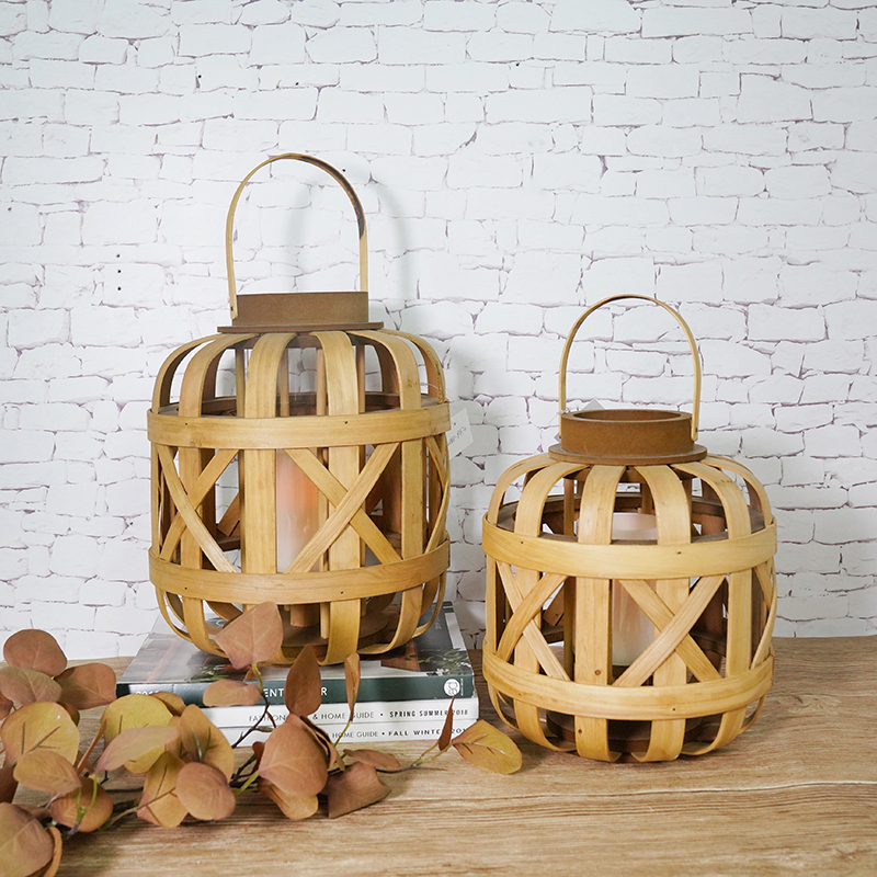 Porta vela ratán 25,5x25,5x30 gma43-8672