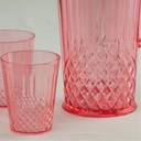 Set jarro 2.2 L + 4 Vasos Acrílico Rojo