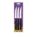 Juego 3 cuchillos asado negro