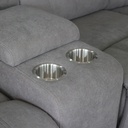 Sofá seccional reclinable Kansas gris claro
