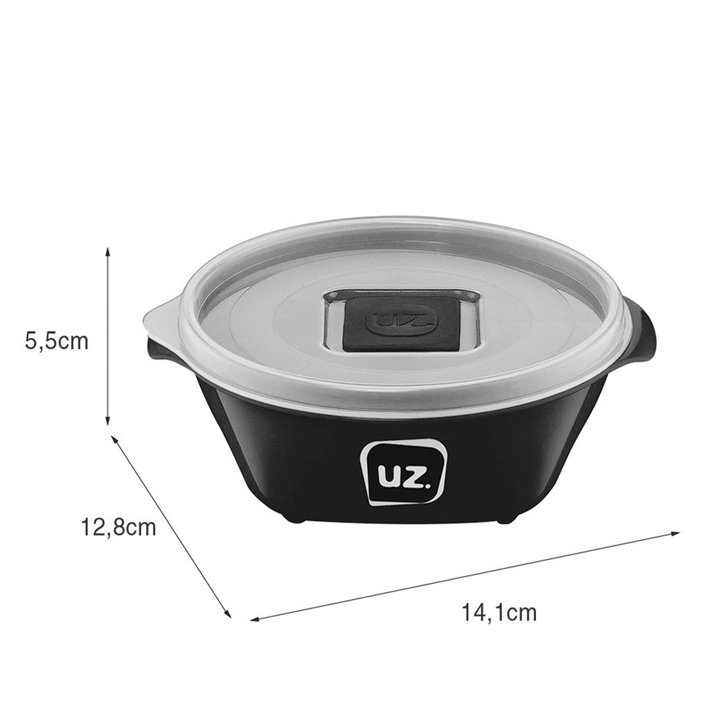 Contenedor alimentos negro 350ml