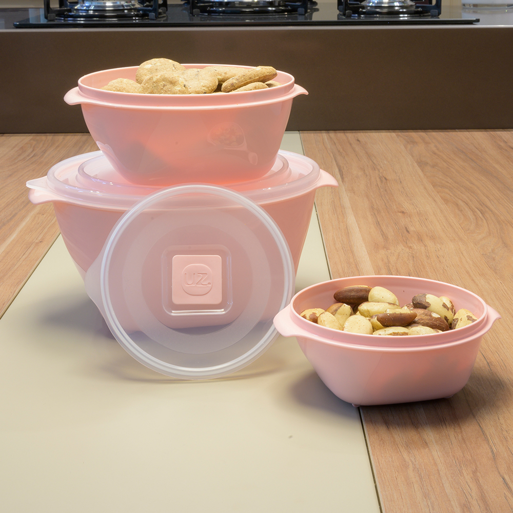 Contenedor alimentos rosa 350ml