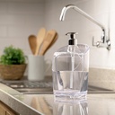 Dispensador jabón porta esponja clear