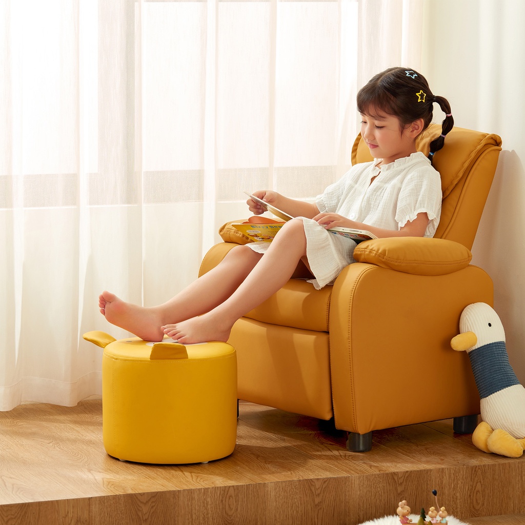 Pouf infantil amarillo