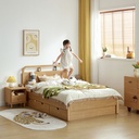 Cama 1.5 plaza Jacinta con almacenaje 200x105cm