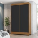 Closet Mondaí negro-blanco 2 puertas