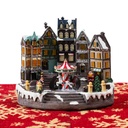 Casa navidad musical villa carrusel luces